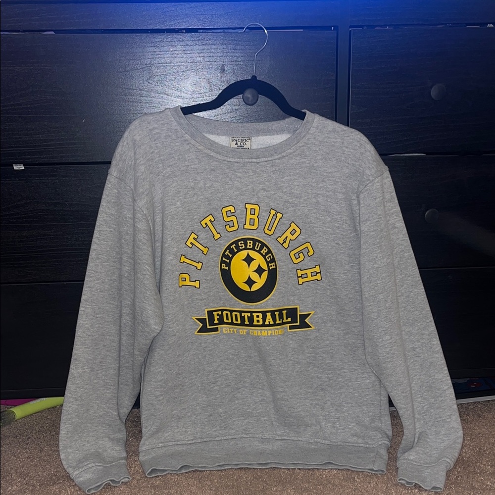 Gray Pittsburgh Steelers Unisex Sweater